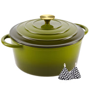 Hawsaiy 6QT Enameled Cast Iron Dutch Oven, Non-Stick, Dual Handles, with Lid for Baking & Cooking