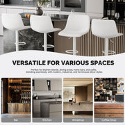 Hawsaiy Modern Swivel Bar Stools Set of 2/4, Adjustable Faux Leather Counter Height Chairs with Back for Kitchen Island