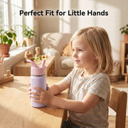 Hawsaiy 12oz Kids Water Bottle with Straw, Stainless Steel Insulated Toddler Water Bottle, Leak Proof BPA-Free Small Water Bottle for School Boys Girls