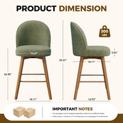 Hawsaiy Modern Swivel Bar Stools Set of 2/3/4, 26