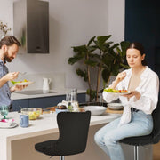 Hawsaiy Modern Upholstered Barstools Set of 2/4 with Tufted Velvet Backrest