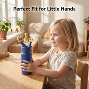 Hawsaiy 12oz Kids Water Bottle with Straw, Stainless Steel Insulated Toddler Water Bottle, Leak Proof BPA-Free Small Water Bottle for School Boys Girls