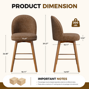 Hawsaiy Modern Swivel Bar Stools Set of 2/3/4, 26