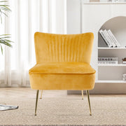 Hawsaiy Modern Velvet Accent Chair with Metal Legs
