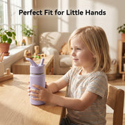 Hawsaiy 12oz Kids Water Bottle with Straw, Stainless Steel Insulated Toddler Water Bottle, Leak Proof BPA-Free Small Water Bottle for School Boys Girls