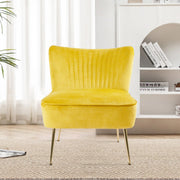 Hawsaiy Modern Velvet Accent Chair with Metal Legs