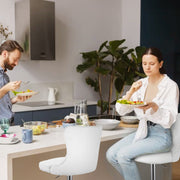 Hawsaiy Modern Upholstered Barstools Set of 2/4 with Tufted Velvet Backrest