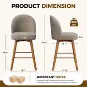 Hawsaiy Modern Swivel Bar Stools Set of 2/3/4, 26