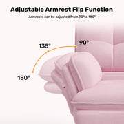 Hawsaiy Big and Tall Office Chair with Footrest, Ergonomic Executive Desk Chair with Flip-Up Arms, Reclining High Back Computer Chair with Headrest & Side Pockets