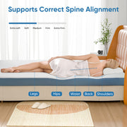 Nalupatio 3 Inch Firm Mattress Topper King Size 76x80 Inch Extra Support, Gel-Infused High-Density Memory Foam Mattress Bed Topper for Pain Relief, CertiPUR-US Certified