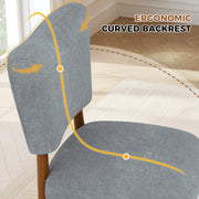 Hawsaiy Dining Chairs Set of 2/4/6, Upholstered Fabric Dining Room Chairs, Mid Century Modern Kitchen Chairs with Solid Wood Legs & Cross-Brace Support, Farmhouse Side Chairs for Dining Room