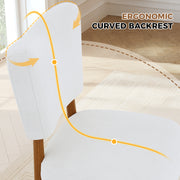 Hawsaiy Dining Chairs Set of 2/4/6, Upholstered Fabric Dining Room Chairs, Mid Century Modern Kitchen Chairs with Solid Wood Legs & Cross-Brace Support, Farmhouse Side Chairs for Dining Room