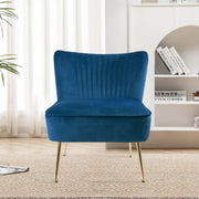 Hawsaiy Modern Velvet Accent Chair with Metal Legs