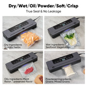 Hawsaiy Vacuum Sealing Machine with Built-in Cutter, Automatic Food Sealer for Dry & Moist Food, Easy-to-Clean, LED Indicator Lights for Food Storage