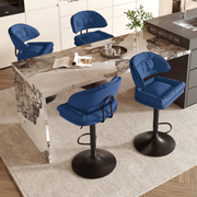 Hawsaiy Adjustable Ergonomic Design Barstools with Double-Layer Upholstered Set of 2/4 for Kitchen Island