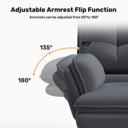 Hawsaiy Big and Tall Office Chair with Footrest, Ergonomic Executive Desk Chair with Flip-Up Arms, Reclining High Back Computer Chair with Headrest & Side Pockets