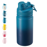 Hawsaiy 12oz Insulated Kids Water Bottle with Double Drinking Lids, Stainless Steel Water Bottle for School & Outdoor