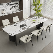 Hawsaiy Dining Chairs Set of 2, Mid Century Modern Upholstered PU Leather Kitchen Dining Room Accent Chairs with Metal Legs,Bentwood Cushion Seat for Living Room,Bedrooms