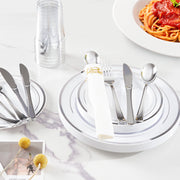 Hawsaiy 700 Pieces Gold/Silver Disposable Plastic Plates for 1000 Guests