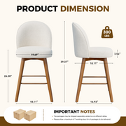 Hawsaiy Modern Swivel Bar Stools Set of 2/3/4, 26