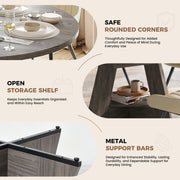 Hawsaiy 5 Piece Extendable Dining Table Set for 4, 47.24