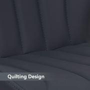 Nalupatio Modern Bar Stools Set of 2 Faux Leather Upholstered Swivel Barstools,Black