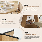 Hawsaiy 5 Piece Extendable Dining Table Set for 4, 47.24