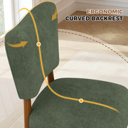 Hawsaiy Dining Chairs Set of 2/4/6, Upholstered Fabric Dining Room Chairs, Mid Century Modern Kitchen Chairs with Solid Wood Legs & Cross-Brace Support, Farmhouse Side Chairs for Dining Room