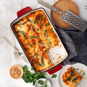 Hawsaiy Rectangular Enamel Dutch Oven with Ergonomic Binaural Handles, Perfect for All Stovetops and Oven Cooking