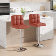 Hawsaiy Modern Adjustable Swivel Bar Stools Set of 2/4, PU Leather Bar Chairs with Footrest