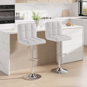 Hawsaiy Modern Adjustable Swivel Bar Stools Set of 2/4, PU Leather Bar Chairs with Footrest