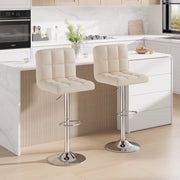 Hawsaiy Modern Adjustable Swivel Bar Stools Set of 2/4, PU Leather Bar Chairs with Footrest