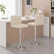 Hawsaiy Modern Adjustable Swivel Bar Stools Set of 2/4, PU Leather Bar Chairs with Footrest