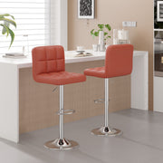 Hawsaiy Modern Adjustable Swivel Bar Stools Set of 2/4, PU Leather Bar Chairs with Footrest