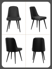 Hawsaiy Modern Dining Chair with Wooden Backrest, Set of 2