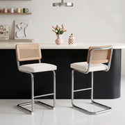 Hawsaiy Rattan Bar Stools Set of 2, 26
