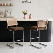 Hawsaiy Rattan Bar Stools Set of 2, 26