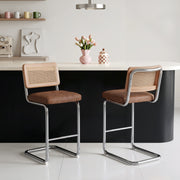 Hawsaiy Rattan Bar Stools Set of 2, 26