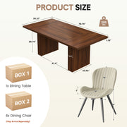 Hawsaiy Dining Table Set for 6, 78