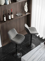 Adjustable Counter Chairs Grey Set of 2 - nalupatio