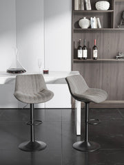 Adjustable Counter Chairs Grey Set of 2 - nalupatio